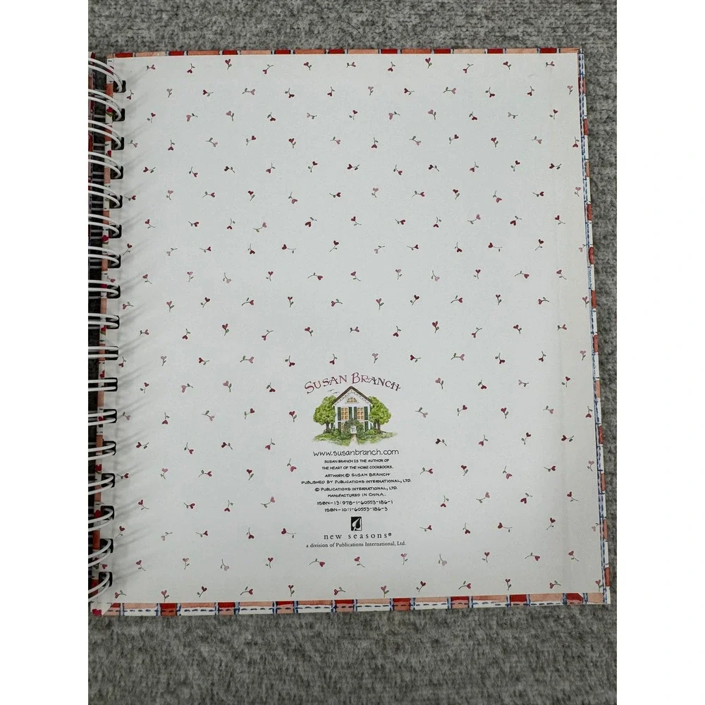Susan Branch Recipe Keeper To My Daughter Red Gingham Spiral Organizer Unused